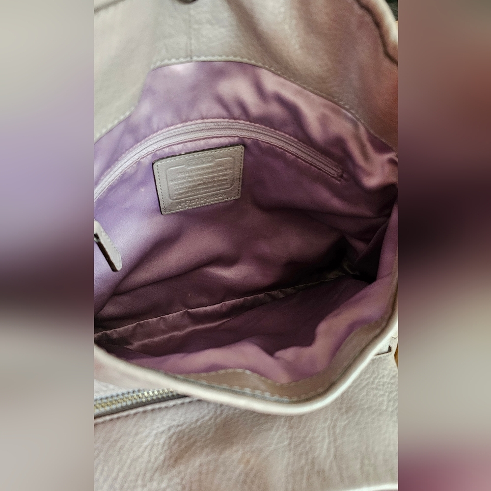 Coach Pebbled Leather Madison Phoebe In Taupe Preloved - Picture 11 of 16